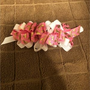 Breast Cancer Awareness Ribbon Hair clip.